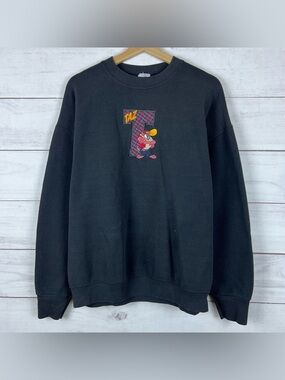 Vintage TAZ 1997 XL Embroidered Sweatshirt Looney Tunes Warner Bros